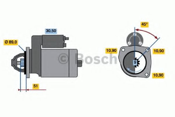 BOSCH 0 986 012 750 Стартер<br >68183 