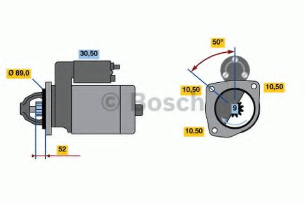 BOSCH 0 986 012 780 Стартер<br >33439 