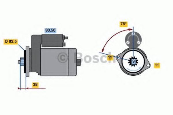 BOSCH 0 986 012 901 Стартер 