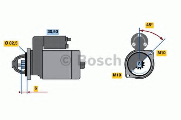BOSCH 0 986 012 911 Стартер<br >01 1985 