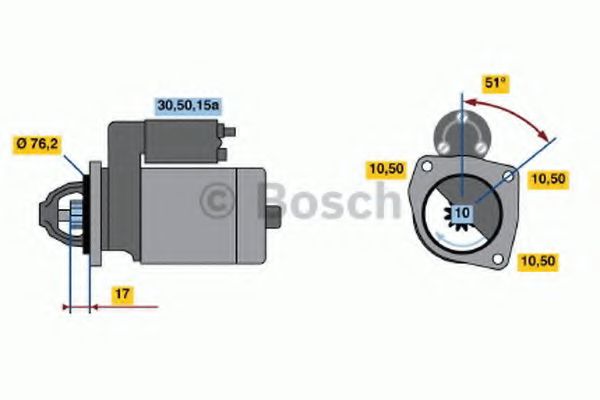 BOSCH 0 986 013 220 Стартер 