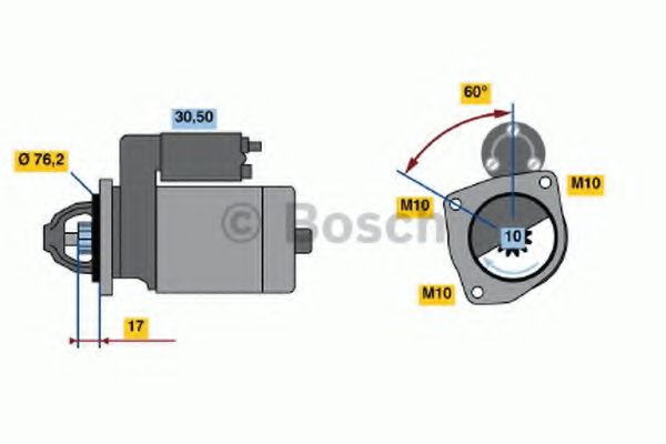 BOSCH 0 986 013 270 Стартер<br >0, 9 