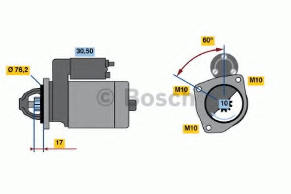 BOSCH 0 986 013 280 Стартер<br >1 