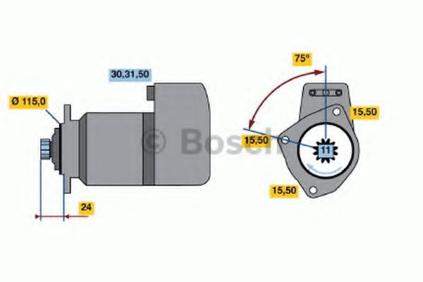 BOSCH 0 986 013 430 Стартер 