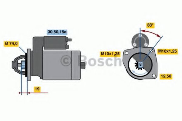 BOSCH 0 986 013 501 Стартер для MAZDA 626 II (Мазда 626 2) BOSCH 0 986 013 501 Стартер для MAZDA 626 II (Мазда 626 2)