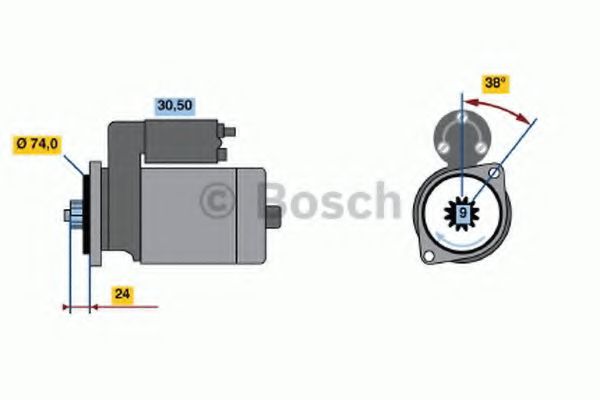 BOSCH 0 986 013 571 Стартер<br >для холодных климатических зон 