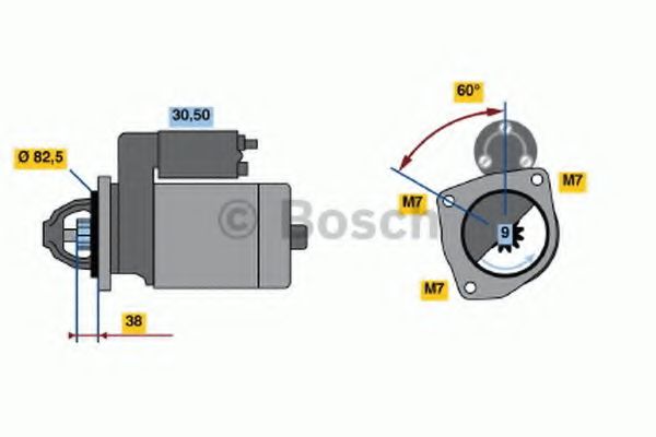 BOSCH 0 986 013 791 Стартер<br >12 1992 
