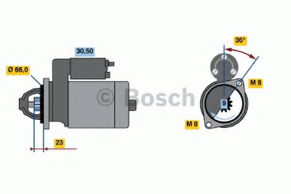 BOSCH 0 986 013 801 Стартер 