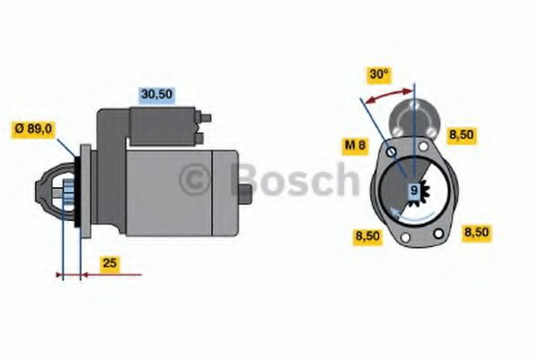 BOSCH 0 986 013 811 Стартер<br >10 1983 