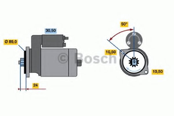 BOSCH 0 986 014 071 Стартер<br >09 1988 