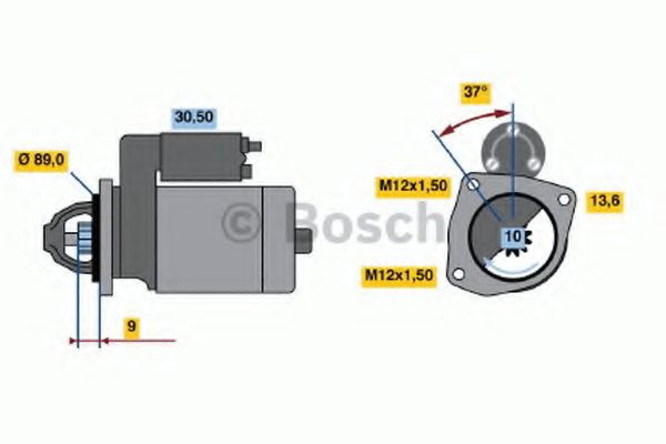 BOSCH 0 986 014 101 Стартер<br >Poong Sung 