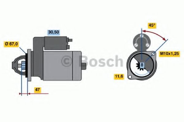 BOSCH 0 986 014 111 Стартер 