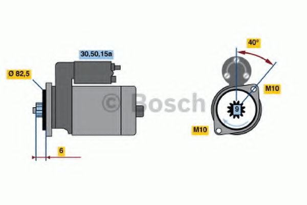 BOSCH 0 986 014 261 Стартер 