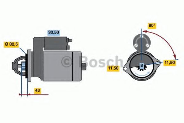 BOSCH 0 986 014 331 Стартер<br >10 1983 