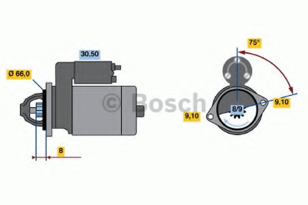 BOSCH 0 986 014 350 Стартер 