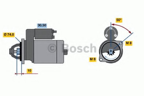 BOSCH 0 986 014 371 Стартер<br >F10DN 