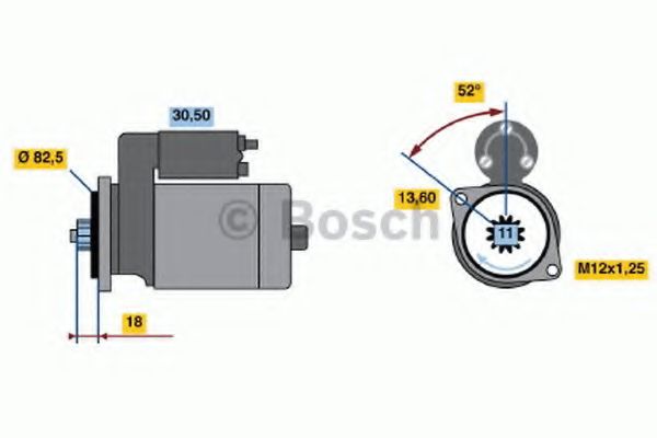 BOSCH 0 986 014 471 Стартер<br >для холодных климатических зон 