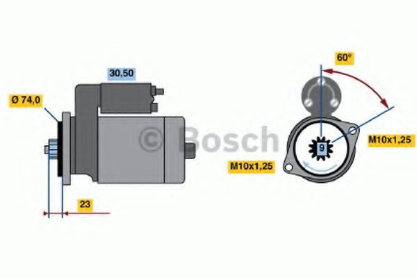BOSCH 0 986 014 511 Стартер 3Y для TOYOTA HIACE II (Тойота/тоета Хиаcэ 2) BOSCH 0 986 014 511 Стартер 3Y для TOYOTA HIACE II (Тойота/тоета Хиаcэ 2)