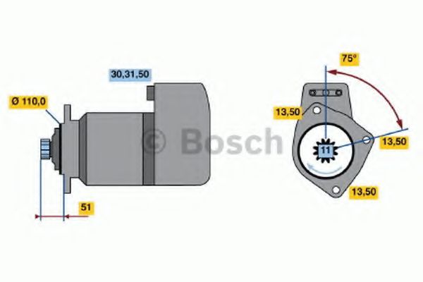 BOSCH 0 986 014 560 Стартер 