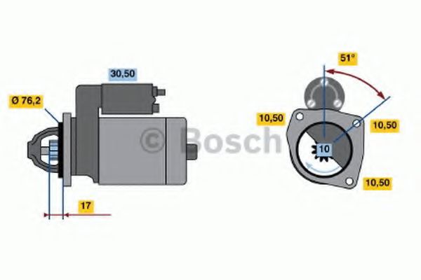 BOSCH 0 986 014 600 Стартер 