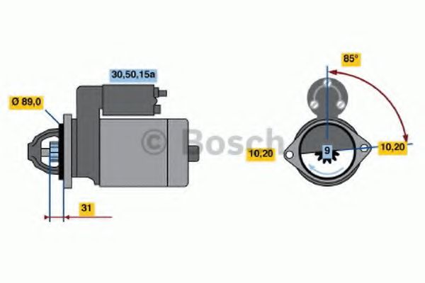 BOSCH 0 986 014 721 Стартер<br >01 1987 
