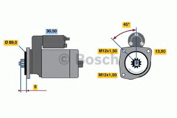 BOSCH 0 986 014 971 Стартер<br >04 2002 