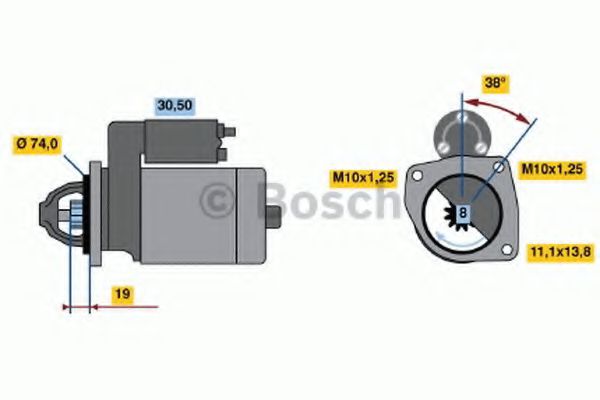 BOSCH 0 986 014 981 Стартер 06 1987 для MAZDA 626 II (Мазда 626 2) BOSCH 0 986 014 981 Стартер 06 1987 для MAZDA 626 II (Мазда 626 2)