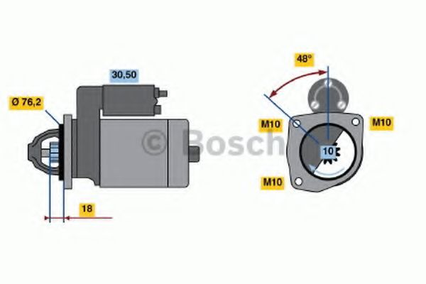BOSCH 0 986 015 090 Стартер для FORD FIESTA (Форд Фиэста) BOSCH 0 986 015 090 Стартер для FORD FIESTA (Форд Фиэста)
