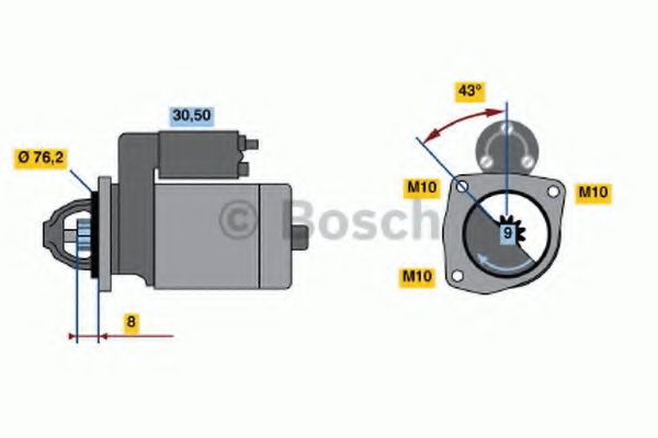BOSCH 0 986 015 230 Стартер 