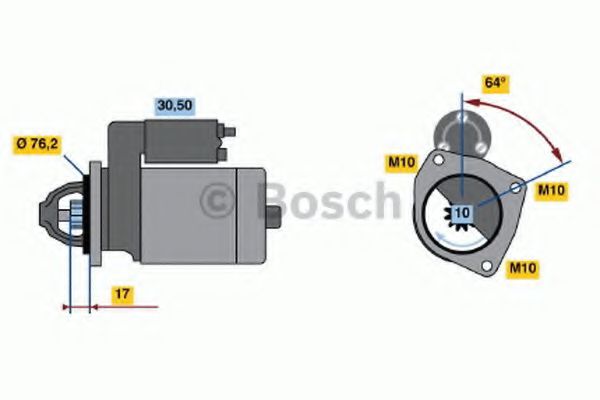 BOSCH 0 986 015 260 Стартер 