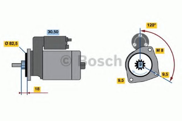 BOSCH 0 986 015 320 Стартер 