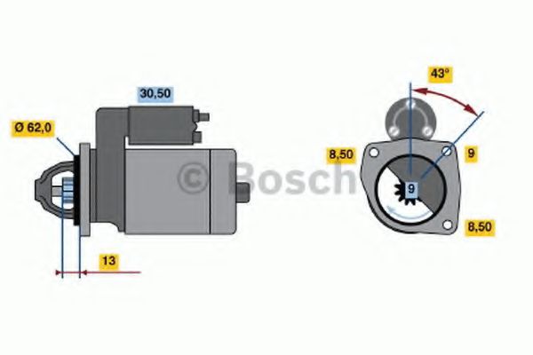 BOSCH 0 986 015 630 Стартер 