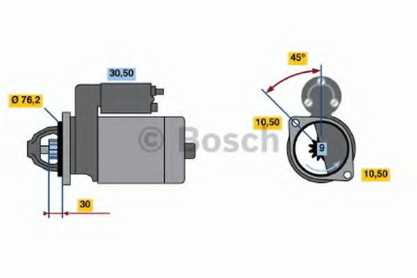 BOSCH 0 986 015 701 Стартер 