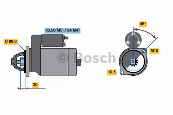 BOSCH 0 986 015 740 Стартер 