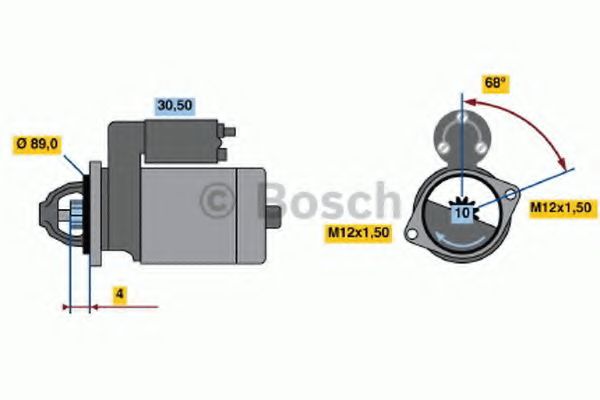 BOSCH 0 986 015 991 Стартер<br >PN26 