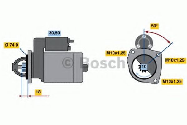 BOSCH 0 986 016 011 Стартер Автоматическая коробка передач для MAZDA 626 III (Мазда 626 3) BOSCH 0 986 016 011 Стартер Автоматическая коробка передач для MAZDA 626 III (Мазда 626 3)