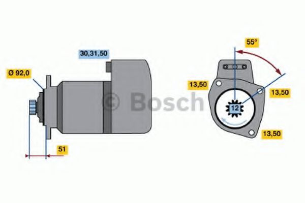 BOSCH 0 986 016 100 Стартер 
