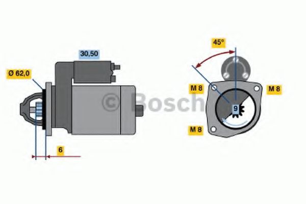 BOSCH 0 986 016 130 Стартер 