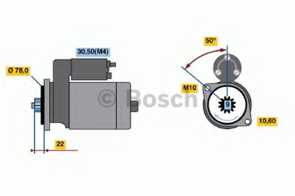 BOSCH 0 986 016 151 Стартер<br >804795 