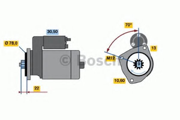 BOSCH 0 986 016 161 Стартер<br >08 1995 