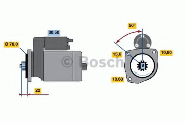 BOSCH 0 986 016 171 Стартер 