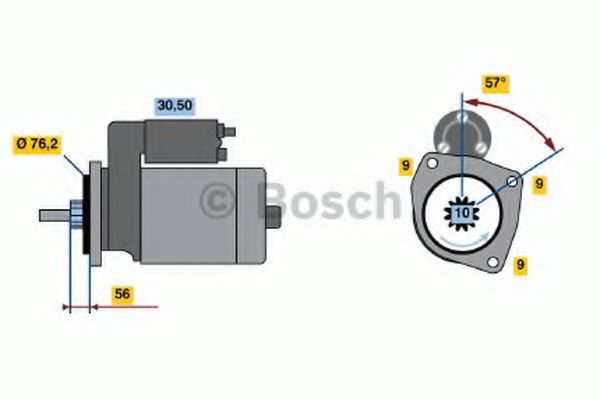 BOSCH 0 986 016 190 Стартер 