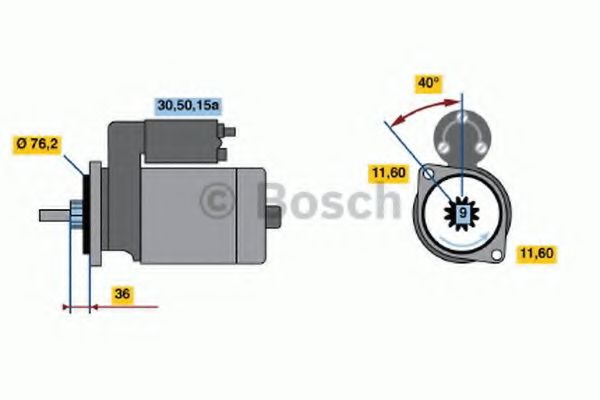 BOSCH 0 986 016 230 Стартер 