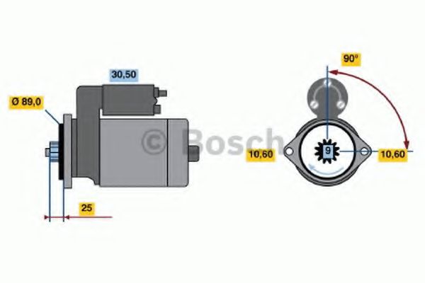 BOSCH 0 986 016 261 Стартер<br >09 1991 