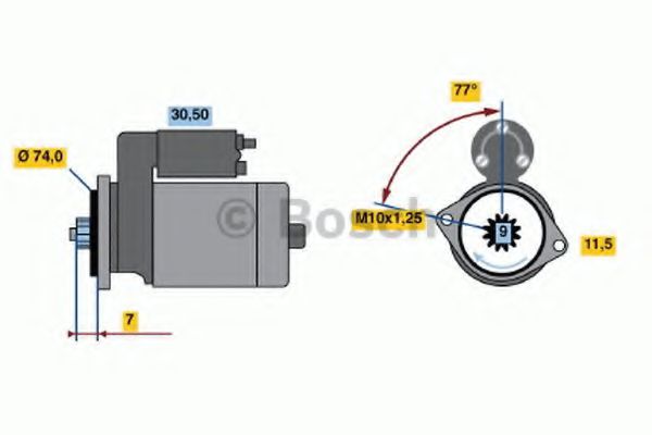 BOSCH 0 986 016 441 Стартер 12 1992 для DAIHATSU APPLAUSE I (Дайхатсу Апплаусэ и) BOSCH 0 986 016 441 Стартер 12 1992 для DAIHATSU APPLAUSE I (Дайхатсу Апплаусэ и)
