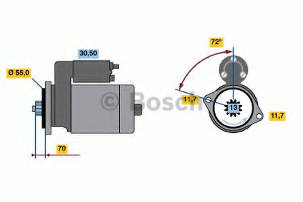 BOSCH 0 986 016 511 Стартер кроме холодных климатических зон для TOYOTA SCEPTER (Тойота/тоета Сcэптэр) BOSCH 0 986 016 511 Стартер кроме холодных климатических зон для TOYOTA SCEPTER (Тойота/тоета Сcэптэр)