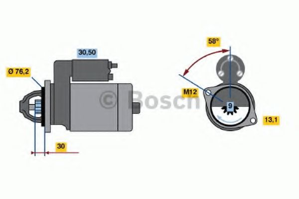 BOSCH 0 986 016 780 Стартер 