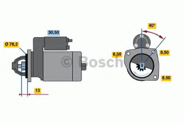 BOSCH 0 986 016 910 Стартер 
