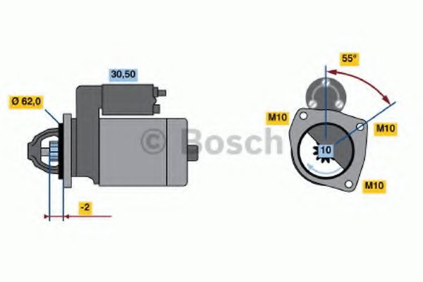 BOSCH 0 986 016 930 Стартер 