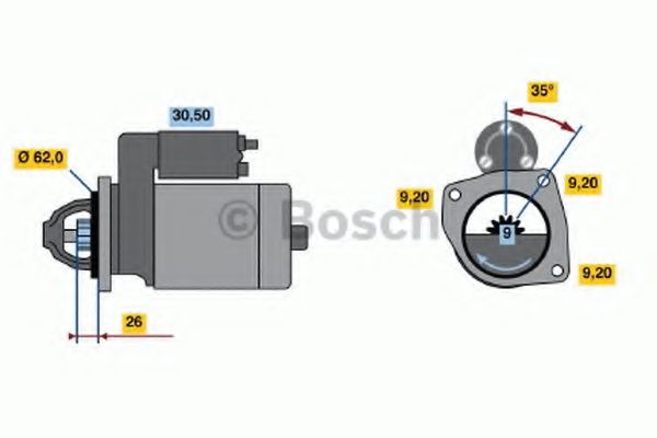 BOSCH 0 986 016 961 Стартер<br >MARELLI 